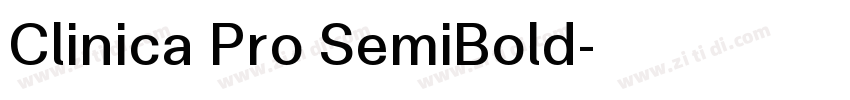 Clinica Pro SemiBold字体转换